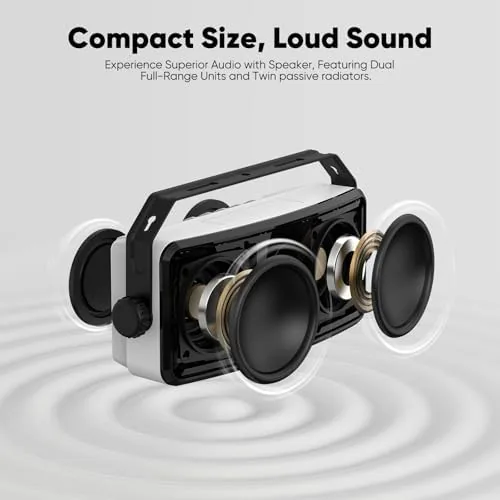 Close look at the Inwa Upgraded 200W Outdoor Bluetooth Speakers Pair - IPX5 Waterproof build quality
