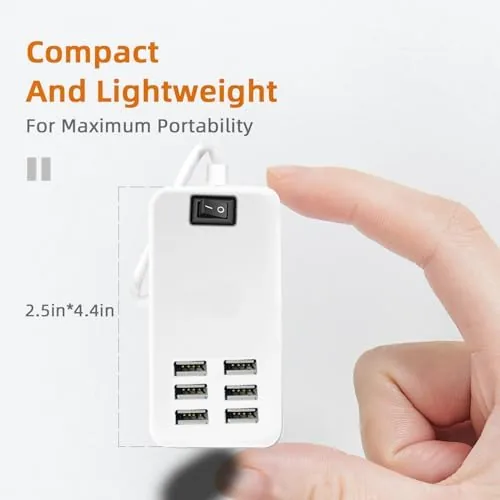 The USB Charger Station Multi Port, Portable 6 Ports Chargers for in real use