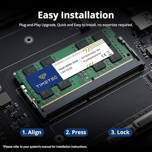 Another view of the Timetec Premium 32GB KIT (2x16GB) DDR4 3200MHz (PC4-3200AA) PC4-25600 SODIMM