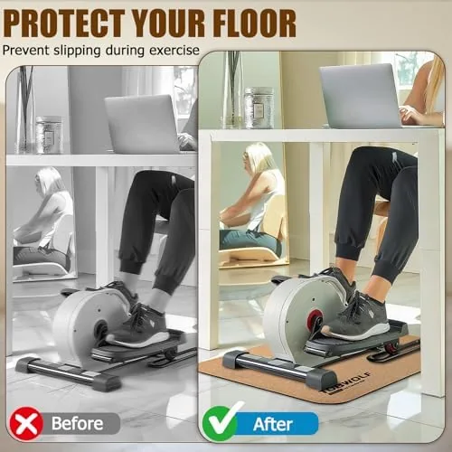 The TOBWOLF Non-Slip Workout Mat for Ellipse Leg Exerciser, Ellipse Machine in real use