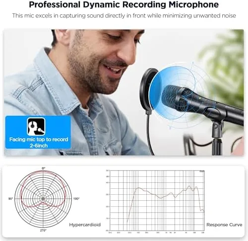 The Xlr Usb Dynamic Microphone for Singing Recording, Metal Dynamic Studio in real use