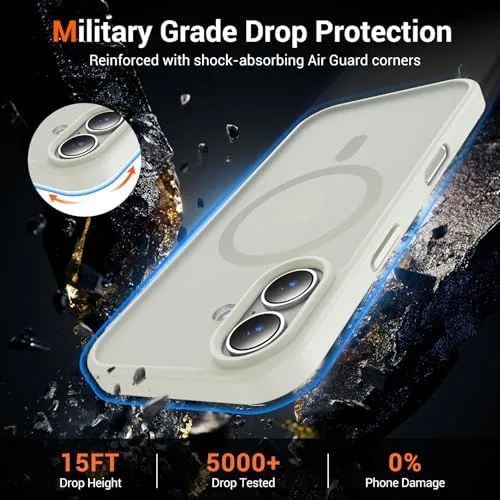The for iPhone 17 Case with Screen Protector Antique White | in real use