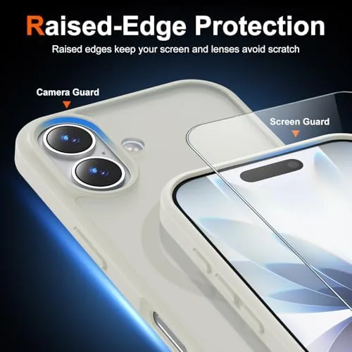Another view of the for iPhone 17 Case with Screen Protector Antique White |