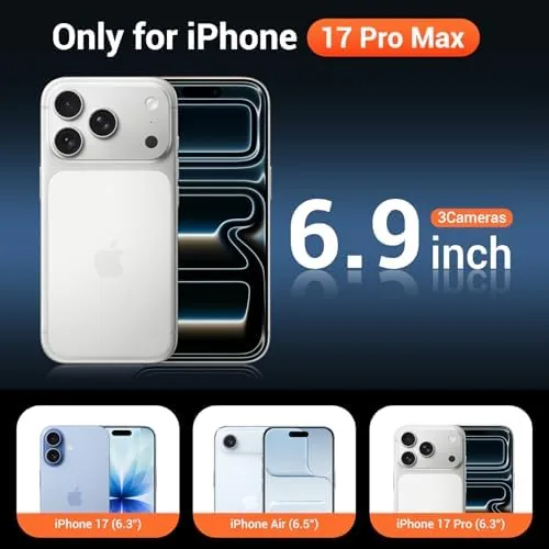 Close look at the for iPhone 17 Pro Max Case with Screen Protector Beige build quality