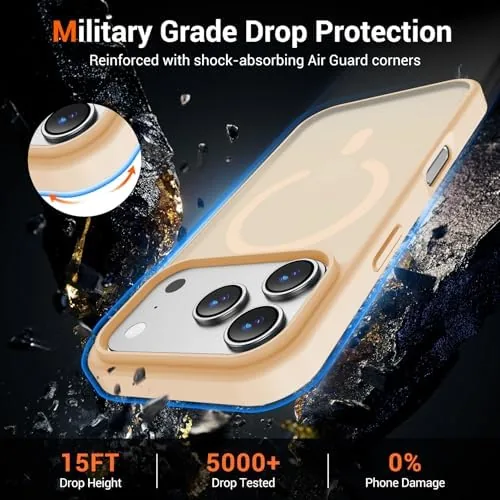 The for iPhone 17 Pro Max Case with Screen Protector Beige in real use