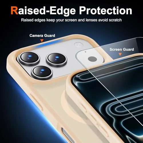 Another view of the for iPhone 17 Pro Max Case with Screen Protector Beige