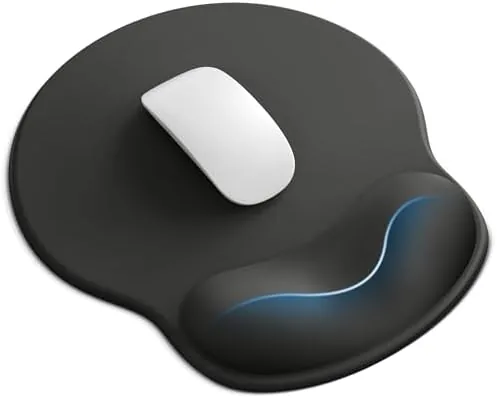 Mouse Pad with Wrist Rest for Desktop Large Ergonomic Mouse Mat(Black) | 10.6''L x Review: Tested and Rated