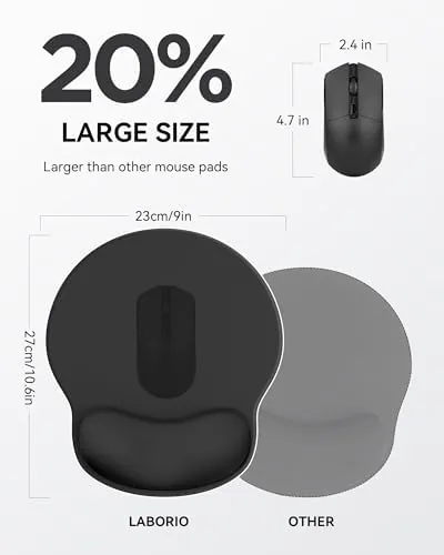 Close look at the Mouse Pad with Wrist Rest for Desktop Large Ergonomic Mouse build quality