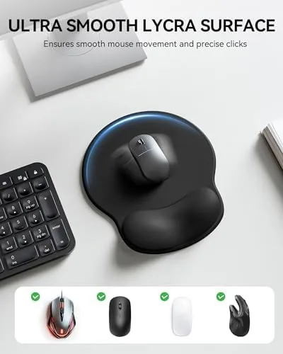 The Mouse Pad with Wrist Rest for Desktop Large Ergonomic Mouse compared in context
