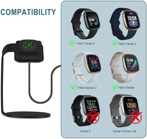 Close look at the Charger for Fitbit Sense/Sense 2/Versa 3/Versa 4 Smartwatch Charging Stand build quality