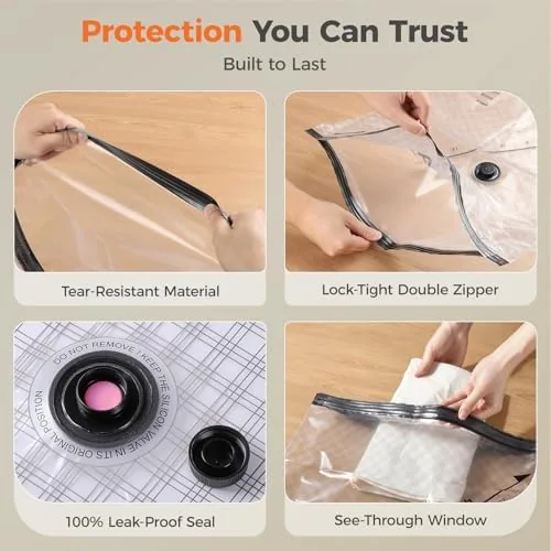 The 18-Pack Vacuum Bags for Travel with Rechargeable Pump, 3 Sizes compared in context