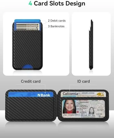 The for MagSafe Wallet with Stand, 5 Card Holder, Slim Leather in real use