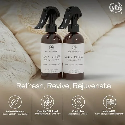 The Muse Apothecary Linen Ritual - Aromatic, Soothing, and Relaxing Linen compared in context