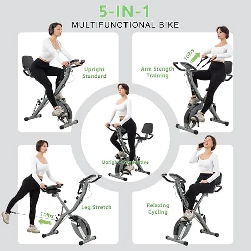 A senior rider pedaling the bike comfortably with the backrest adjusted