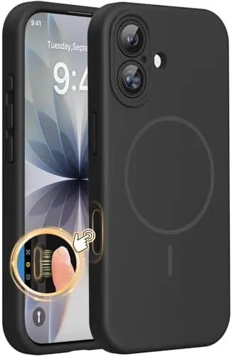Overview of the Miracase Silicone & Magnetic for iPhone 17 Case, Black |