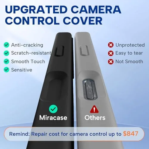 Close look at the Miracase Silicone & Magnetic for iPhone 17 Case, Black | build quality