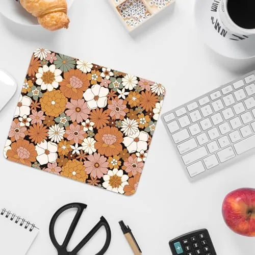 The FROGIGO Mouse Pad with Stitched Edges - Cute Floral Mousepad compared in context