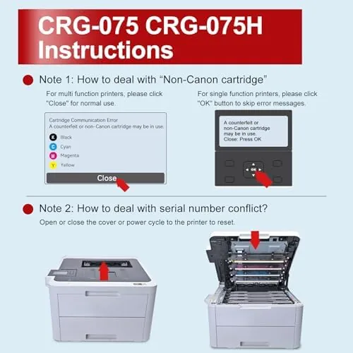 The 075 Toner Cartridge Set 075H for Canon 075 075H MF665Cdw in real use