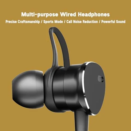 Another view of the Wired Headphones Deep Bass with Noise-Canceling Mic Earphones In-Ear |