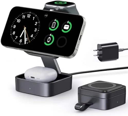 3 in 1 Wireless Charging Station for Apple Devices, Magnetic Foldable Travel Fast Charger Review: Tested and Rated