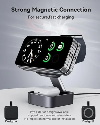 The 3 in 1 Wireless Charging Station for Apple Devices, Magnetic in real use