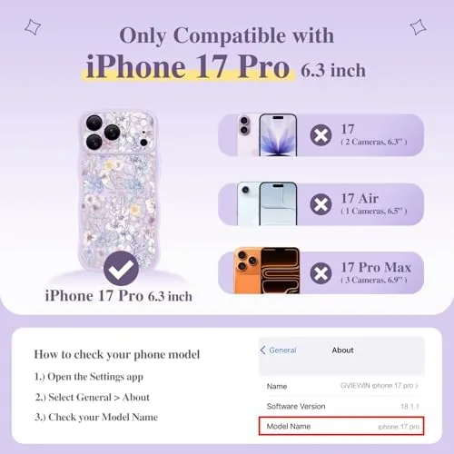 Close look at the GVIEWIN for iPhone 17 Pro Case Compatible with MagSafe Curly build quality