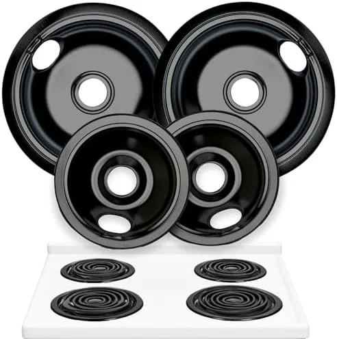 Electric Stove Drip Pans Set of 4 (2 x 6-Inch & 2 x 8-Inch) Review: Tested and Rated
