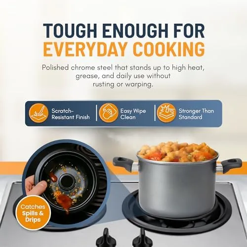 The Electric Stove Drip Pans Set of 4 (2 x 6-Inch compared in context