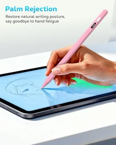 The Moko Stylus Pen for iPad 2018-2026, USB-C Charge Pencil with in real use