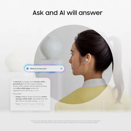 The Galaxy Buds app showing equalizer and noise cancelling controls