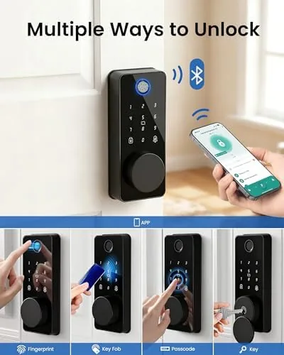 The Keyless Entry Door Lock, Fingerprint Smart Deadbolt Lock | App in real use