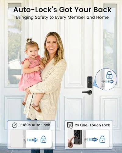 Another view of the Keyless Entry Door Lock, Fingerprint Smart Deadbolt Lock | App