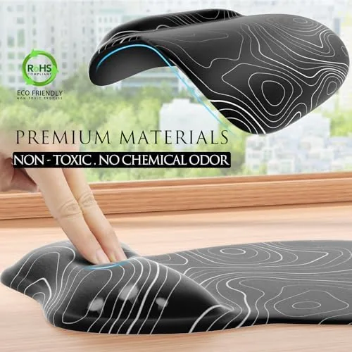 Another view of the MROCO Ergonomic Mouse Pad Gel Wrist Rest, 9.4 x 8.1