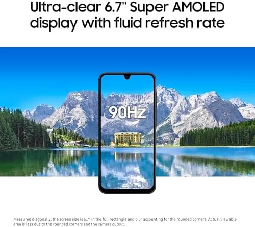 The main camera array on the back of the Galaxy A17 in gray