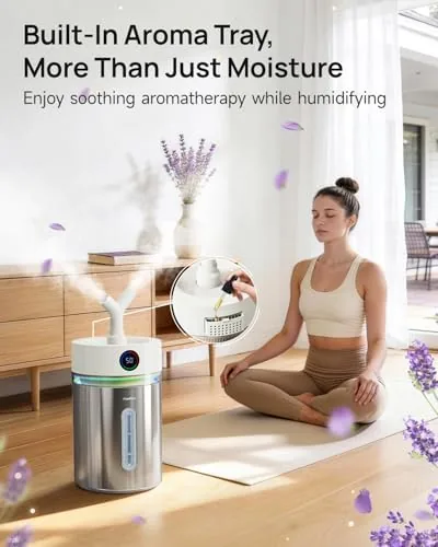 The Feekaa Stainless Steel Humidifier, 4L/1Gal Cool Mist Humidifiers for Bedroom compared in context