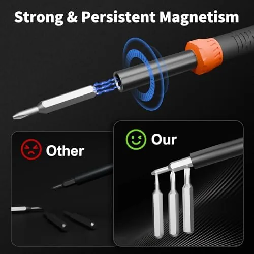 The STREBITO Micro Screwdriver Set 64 in 1 Magnetic Screwdriver Set in real use