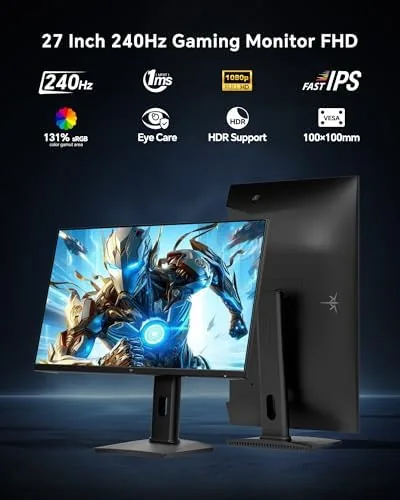 Close look at the KTC 27 Inch 240Hz Gaming Monitor, 1080P Computer Monitor Fast build quality