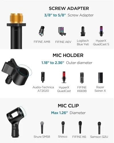 The InnoGear Mic Stand Floor Microphone Stand with Boom Arm for in real use