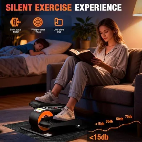 The digital monitor showing accumulated time, distance, and calories