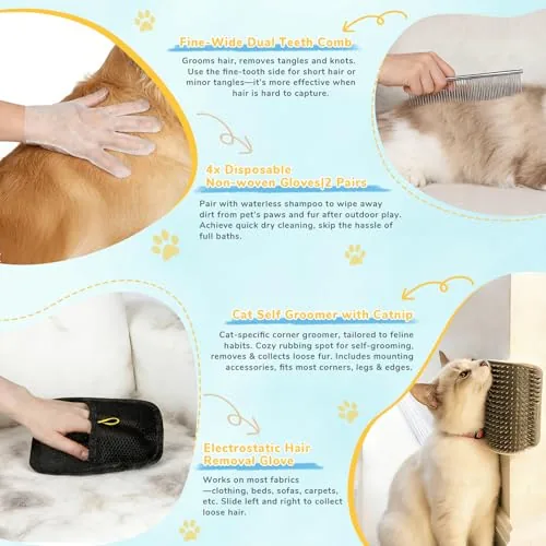 The eye and ear dry wipes packet from the grooming set