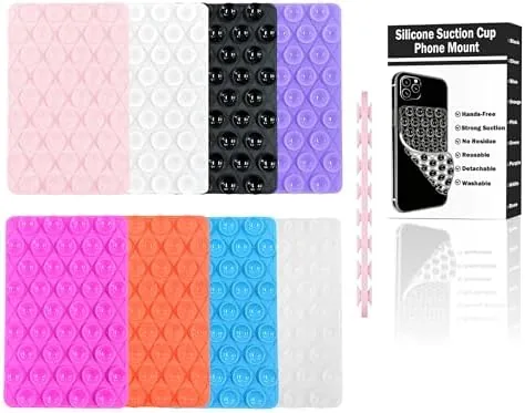 8 Pack Silicone Suction Cup Phone Case Mount Double Sided Detachable, Reusable Strong Grip Review: Tested and Rated