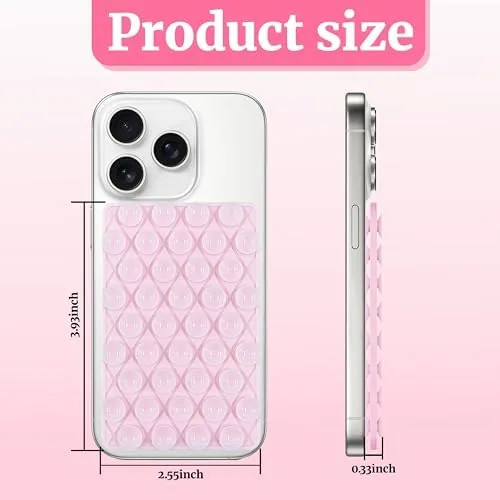 Close look at the 8 Pack Silicone Suction Cup Phone Case Mount Double Sided build quality