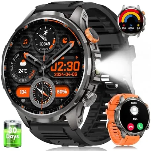 Overview of the Military Smartwatch for Men 1000mAh Fitness Tracker Rugged Men Watch