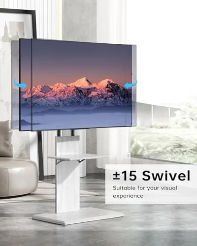 Another view of the Afaloona Floor TV Stand for 32-70" TVs, Height Adjustable, Media