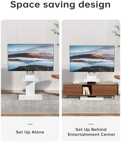 The Afaloona Floor TV Stand for 32-70" TVs, Height Adjustable, Media compared in context
