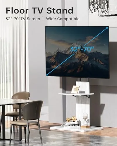 Testing the Afaloona Floor TV Stand for 32-70" TVs, Height Adjustable, Media over two weeks