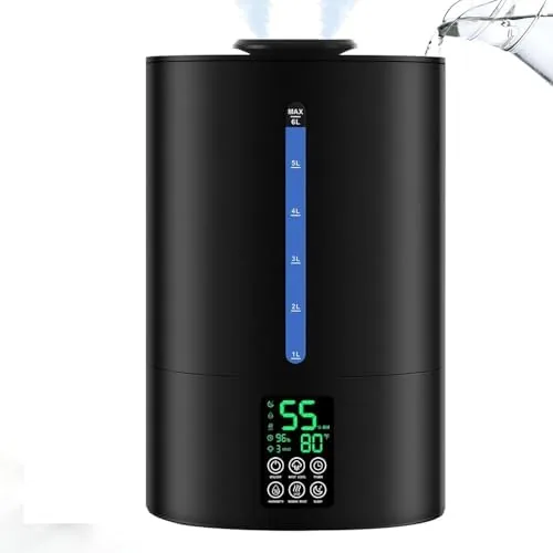 Coolfiqu 6L Warm and Cool Mist Humidifier Review: Quiet Relief for Bedrooms and Plants