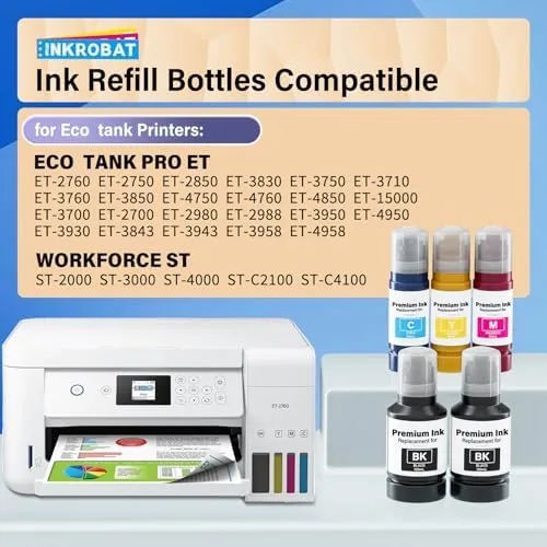 Close look at the Compatible for T502 Ink Refill Bottles (NotSublimation) for Eco Tank build quality