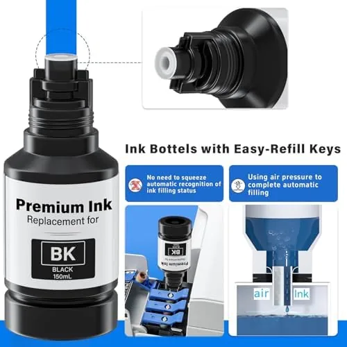The Compatible for T502 Ink Refill Bottles (NotSublimation) for Eco Tank in real use