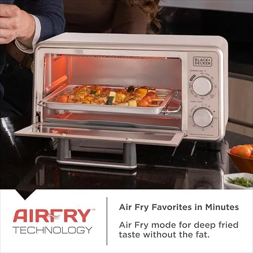 Close look at the BLACK+DECKER Crisp 'N Bake Pro 4-Slice Digital Air Fry Oven build quality